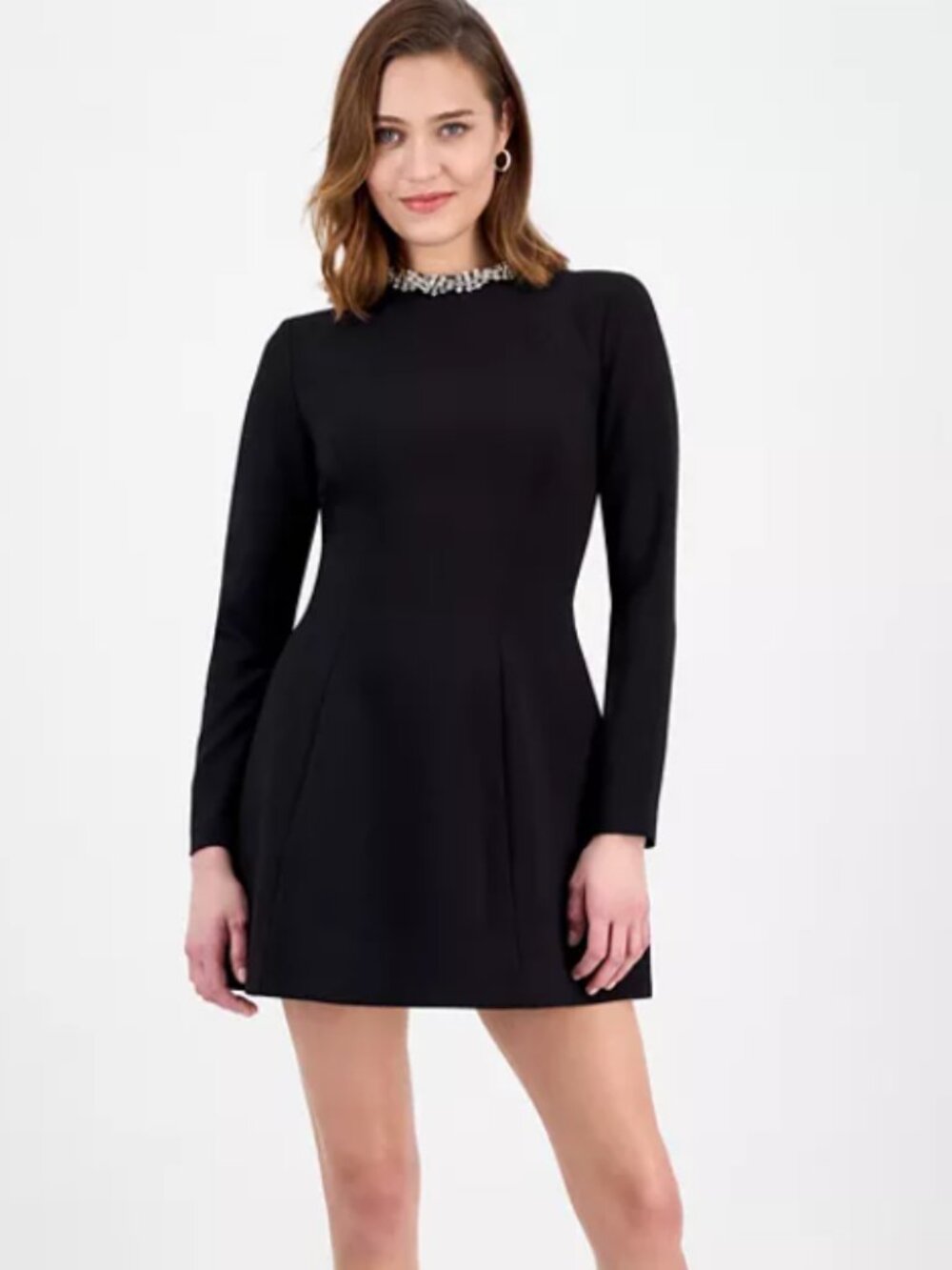 Bardot Delphi Diamante Trim Mini Dress – Black – Size 2 – NWT